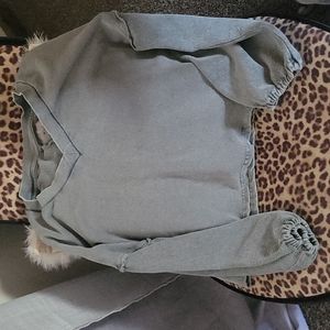 True craft Xsmall Sweatshirt, sage green, balloon sleeves